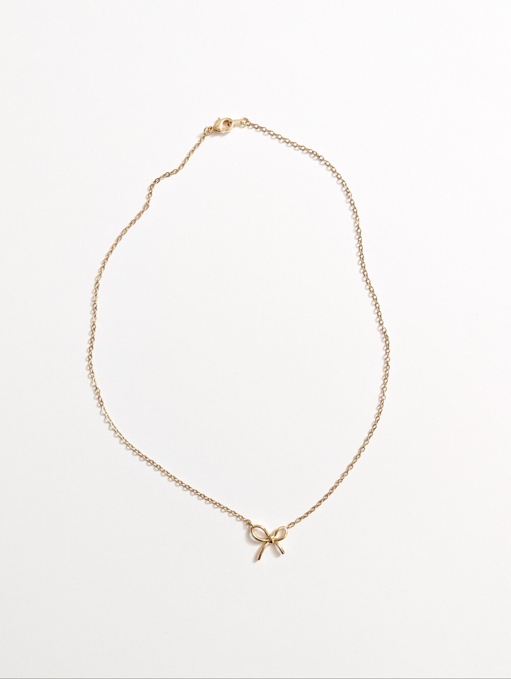 Tiny Bow Pendant Gold-plated Necklace